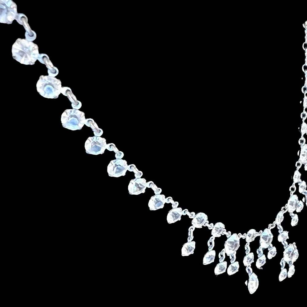 Beautiful Vintage Art Deco 15” Bridal Necklace